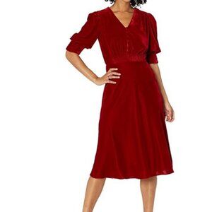 Ralph Lauren Crimson Midi Dress